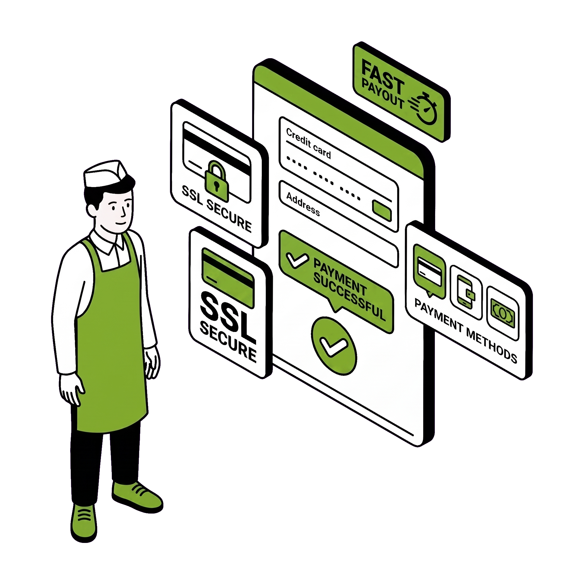 Accept payments securely